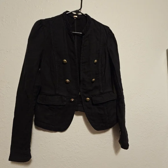 Free People Womens Black Jagger Open Front Blaze SIZE SMALL - Picture 6 of 8